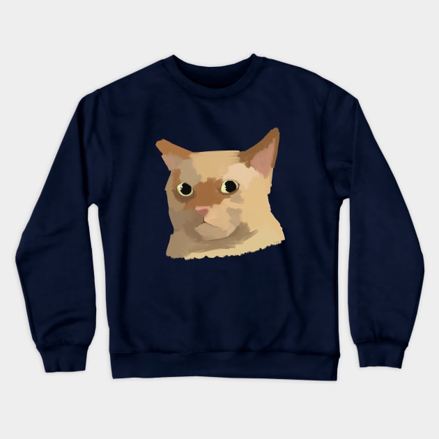 Painted Cat Crewneck Sweatshirt by LaGataLola